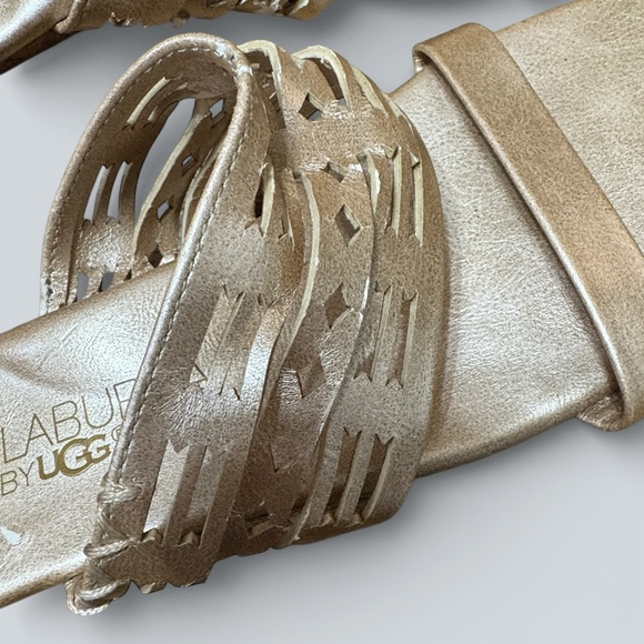 Koolaburra by UGG Metallic Gold Slide Sandals - Picture 3 of 7